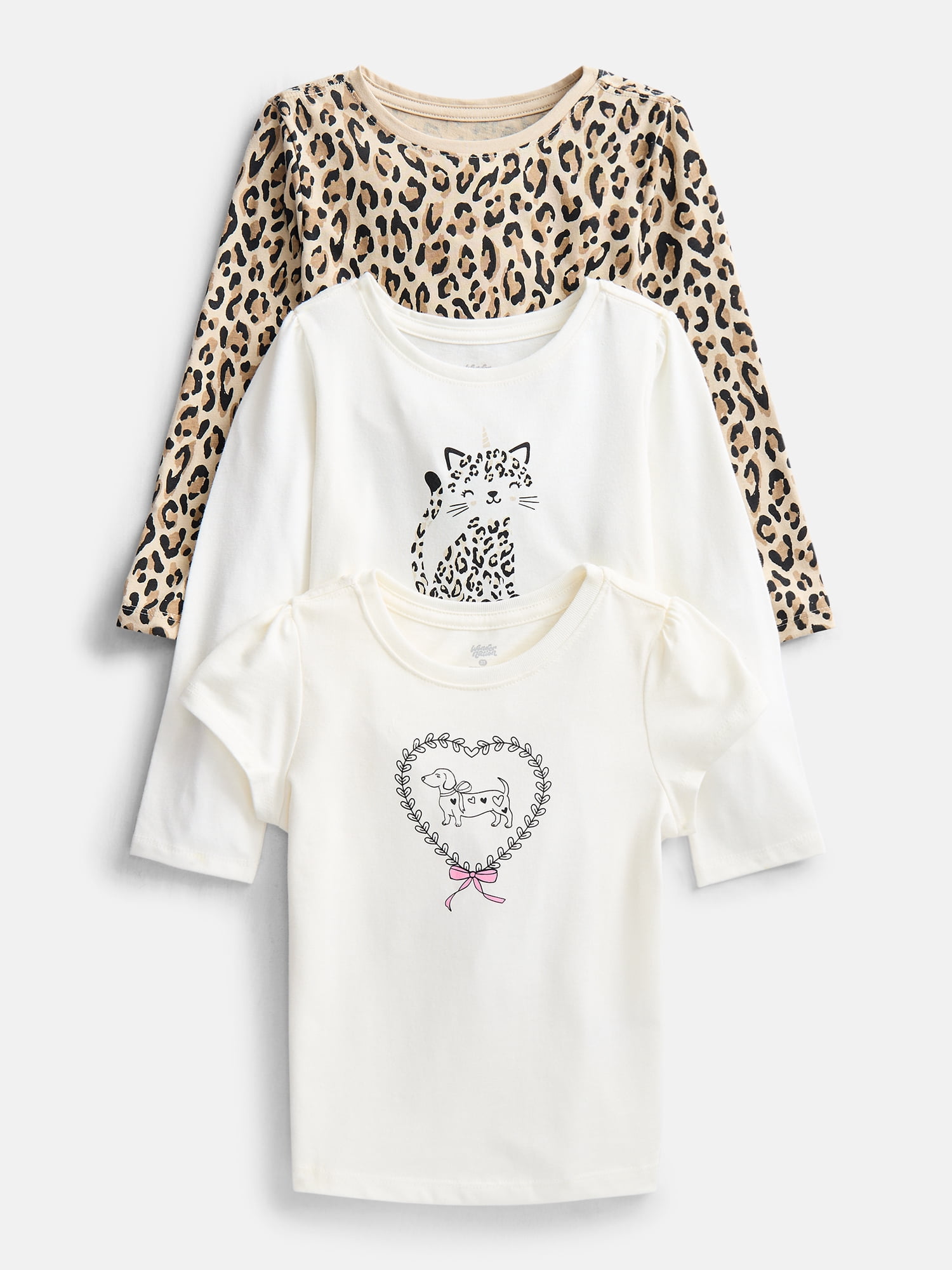 Wonder Nation Toddler Girls Mix and Match Outfit Set, 6-Piece, Sizes 18M-5T