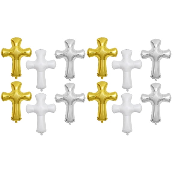 CIMAXIC Cross Shape Balloons Assorted Color Decorative Birthday Party