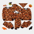 thumbnail image 4 of PatPat Halloween Family Matching Pajamas Allover Orange Jack-O'-Lantern Sleepwear Sets, 4 of 7
