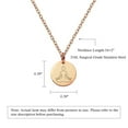 thumbnail image 4 of Anavia Round Mantra Necklace Yoga Theme Stainless Steel Rose Gold Disc 10mm Pendant Jewelry with Gift Box, 4 of 8