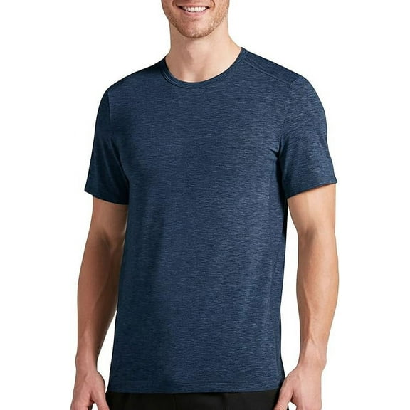 Jockey Sport Mens Heather Crew Neck T-Shirt Medium Midnight blue heather