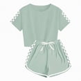 thumbnail image 2 of NIEWTR Girls Spring Clothes Infant Toddler Baby Girl Summer Clothes Bow Embroidery Short Sleeve T Shirts Top Shorts 2 Piece Summer Outfits Set(Light Green,13-14 Years), 2 of 6