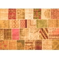 thumbnail image 1 of Ahgly Company Indoor Rectangle Patchwork Orange Transitional Area Rugs, 4' x 6', 1 of 1