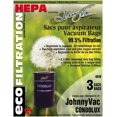 thumbnail image 1 of Johnny Vac Condolux Eco Filtration Central Vacuum HEPA Bags 3 Pack 441H, 1 of 2