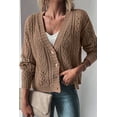 thumbnail image 4 of Chic and Versatile Long Sleeve Cardigan - Dark Khaki - [ZhiHiMeRi] | (US 12-14)L, 4 of 8