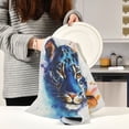thumbnail image 6 of Kitchen Towel 28x18 Inches x1，Plate Towel, Decorative Towel, Napkin, Tea Towel Tea Towels For Kitchen Dish Cloths & Dish Towels Blue Watercolor Leopard, 6 of 7