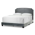 thumbnail image 5 of Glamour Home Arezo Fabric Queen Bed with Black Nail Head Trim in Gray, 5 of 5