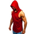 thumbnail image 2 of ZZwxWA Mens Tank Top, Mens Hooded Tank Tops Bodybuilding Muscle Cut Off T Shirt Sleeveless Gym Training Hoodies Workout Athletic Tee Holiday Gift Finder, 2 of 6