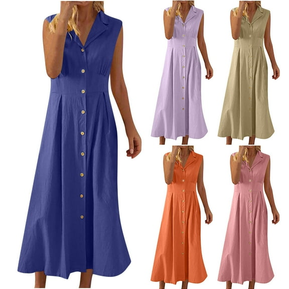 Miluxas Women Elegant Summer Dress Casual Wedding Guest Bridal Party Dresses Purple XL(XL)