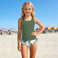 thumbnail image 3 of Tween Girls Swimming Suit Swimwear Two Piece Teen Bikini Tankini Swimsuit for Juniors Youth Swimwear with Bralette Bottoms Bathing Suit, 3 of 4