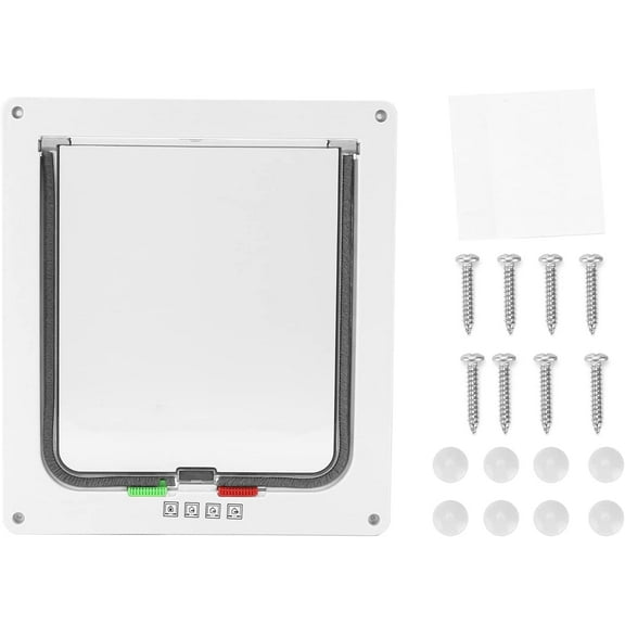 Pet Door Multi Lock Mode Easy to Install, Suitable for Cats and Dogs