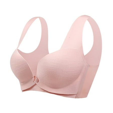 Gunia Women Maternity Nursing Bras Solid Open Button Breastfeeding Bra Pulls Up Sag Feeding Comfort Thin Bra Soft Underwear