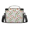 thumbnail image 3 of Dinosaur and Volcano White Pattern Insulated Lunch Box for Women Men, Medium Leakproof Cooler Bag with Adjustable Strap, 10"x6.7"x8", 3 of 6