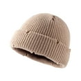 thumbnail image 2 of Babysbule Hats for Women Winter Winter Hats For Men And Women Woolen Earmuffs Warm Woolen HatDome Flanging Knitted Hat, 2 of 2