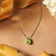 thumbnail image 2 of Collar Elegante JeenMata con Colgante Deslizante Peridoto 1,5 Cts Oro Blanco, 2 of 6