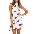 thumbnail image 4 of Lmnyox Women's Summer Sleeveless Dress Flowy Soft Midi Dress Loose Casual Print Smocked Dress, 4 of 5