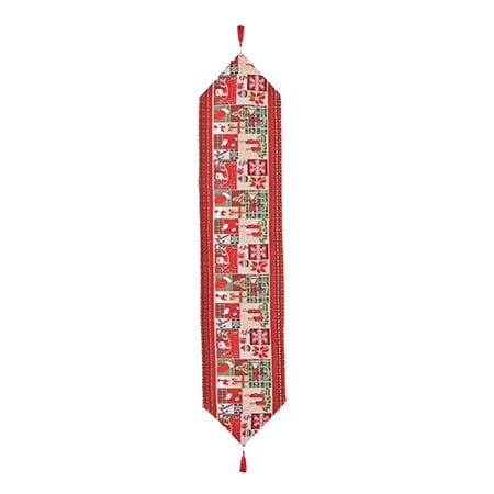

TANGNADE Home Textiles Runner Washable Time Dinner Perfect Beautiful Table Cloth Christmas Design Table Party Pretty For Family For Christmas Kitchen，Dining & Bar Table Cloth A