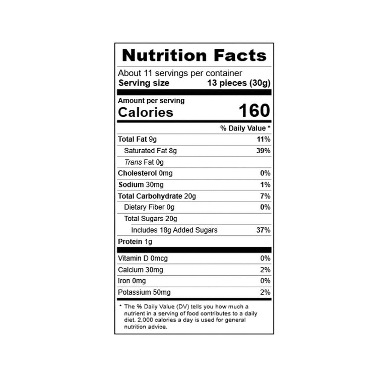 Kroger Candy Coating, Vanilla Flavored: Calories, Nutrition Analysis & More