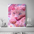 thumbnail image 5 of Mudket Pink Gold Glitter Leopard Cub Canvas Wall Art, Cute Fantasy Glam Animal Wall Art for Bedroom Print for Baby Nursery Home Decor , Framed Ready to Hang - 12"L x 8"W, 5 of 9