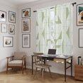 thumbnail image 6 of Sage Green Geometric Kitchen Curtain for Berdoom Living Room Cafe 72 Inch Length, Modern Abstract Art Aesthetics Tiers Curtains Light Filtering Drapes Rod Pocket Window Treatment 2 Panels 52"Wx72"L, 6 of 9