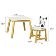thumbnail image 2 of Kids Table and Chairs, 5 Pieces Kiddy Table and Chair Set Cartoon Animals Wood Table Chair Set, Multi-color, 2 of 6