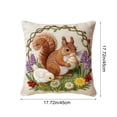 thumbnail image 6 of Easter Outdoor Decor Short Lint Pillow Cover 18inch Cute Embroidery Decorative Throw Pillowcase for Sofa Bedroom Living Room Home Decoration Easter Good Things, New, Multicolor-e, 6 of 6