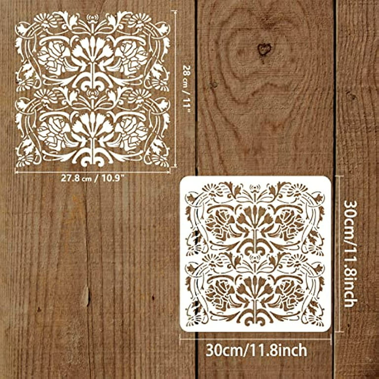  Flower Stencils for Painting on Wood Cute Leaf Floral  Essential Paint Stencil for Walls Decorative Acrylic Painting, Art Rock  Airbrush Layered Templates for Crafts Canvas Furniture Wooden (Flower) :  Arts