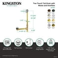 thumbnail image 4 of Kingston Brass DTT2166 21-Inch Brass Toe Touch Tub Waste and Overflow in Polished Nickel, 4 of 4