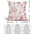 thumbnail image 5 of Burgundy Red Floral Pillow Covers 16x16 Inch Set of 2 White and Red Flower Decoration Throw Pillow Covers Red Morden Outdoor Pillowscase Cotton Linen Cushion Covers for Sofa Couch Bedroom Home Decor, 5 of 6