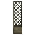 thumbnail image 6 of vidaXL Corner Trellis Planter Gray 15.7"x15.7"x59.1" Solid Firwood, 6 of 6
