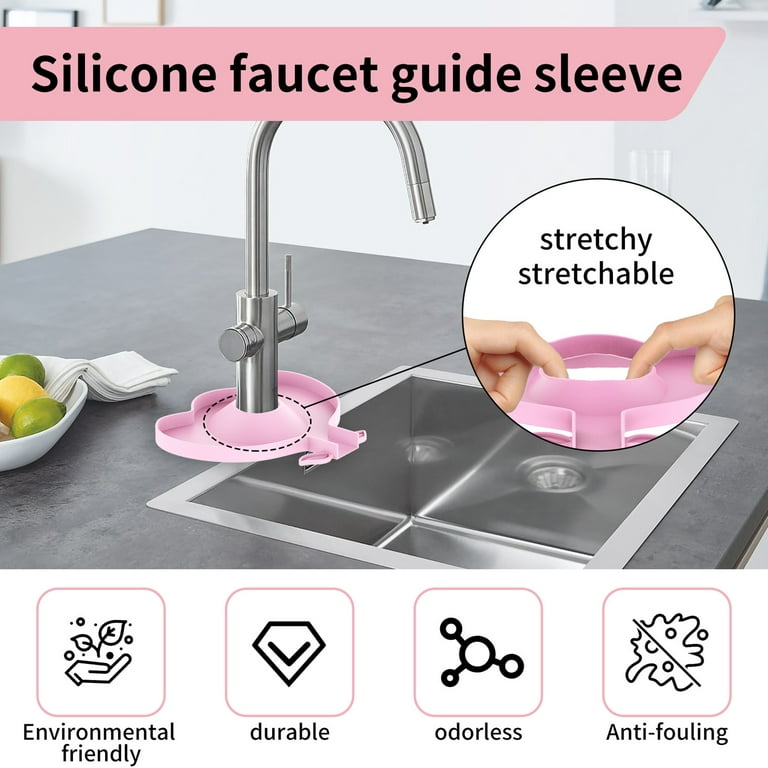 Faucet Drain Pad High Toughness Waterproof Silicone Faucet Splash-proof Mat  Drip Absorbent Pad Kitchen Supplies -Black