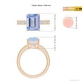 thumbnail image 6 of ANGARA Natural Octagonal 3.15 ct Tanzanite Cocktail Ring with Diamonds in 14K Rose Gold for Women (Size-10x8mm) | December Birthstone, Anniversary, Jewelry Gift for Women | Natural Tanzanite Ring, 6 of 11