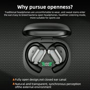 MPOW Wireless Bluetooth 5.4 Earbuds, OWS Ear-Hook Open-Ear Earphones, Touch Control Non-In-Ear Sports Headphones with Charging Case