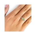 thumbnail image 3 of 1/2 Carat T.G.W. Peridot And 1/20 Carat T.W. White Diamond Sterling Silver Ring, 3 of 4