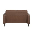 thumbnail image 4 of Lexicon Malcolm Faux leather Love Seat in Chocolate, 4 of 5
