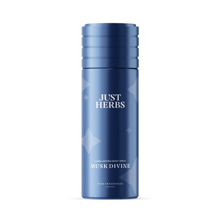 Just Herbs Musk Divine Deodorant Body Spray For Men 150ml, 5.07 Fl.oz. | Phthalate Free Long Lasting & Refreshing Deo For Boys - With Bergamot, Lavender & Oakmoss Notes | Skin Friendly Deo