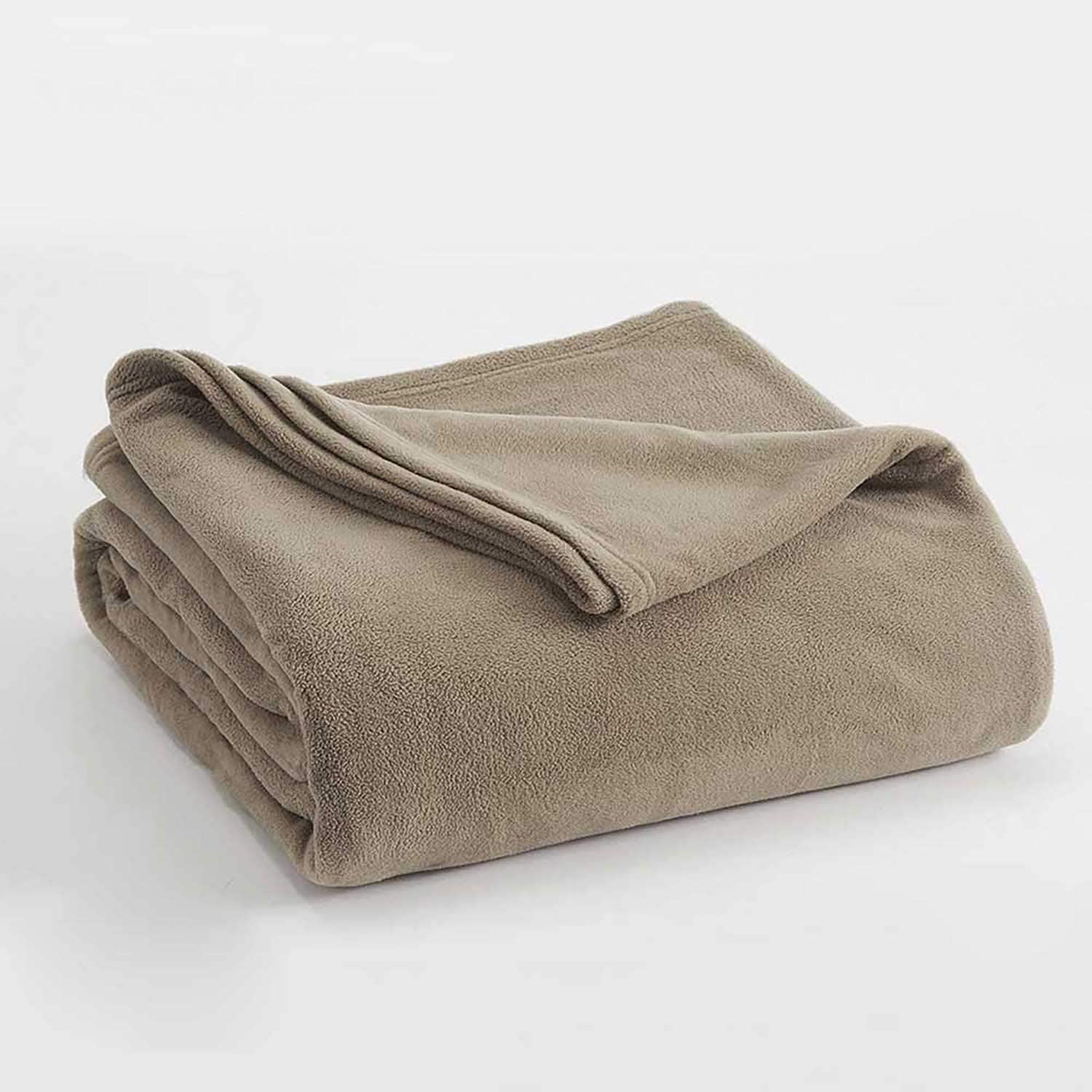 Canadian Linen Micro Fleece Blankets 280 GSM Anti Pilling Wrinkle Free Cozy Warm Soft Fluffy Plush Couch Lightweight Hypoallergenic Fade Resistant Travel Blanket Tan Twin Walmart