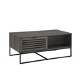thumbnail image 4 of Niantic Modern Slat Door Storage Coffee Table, Slate Grey, 4 of 8