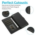thumbnail image 6 of iPhone 7 Plus/iPhone 8 Plus Case, Allytech Detachable Case Support Magnetic Car Mount Case with Lanyard Wallet Vegan Leather Shockproof Stand Case for iPhone 7 Plus/ iPhone 8 Plus(5.5"), Black, 6 of 8