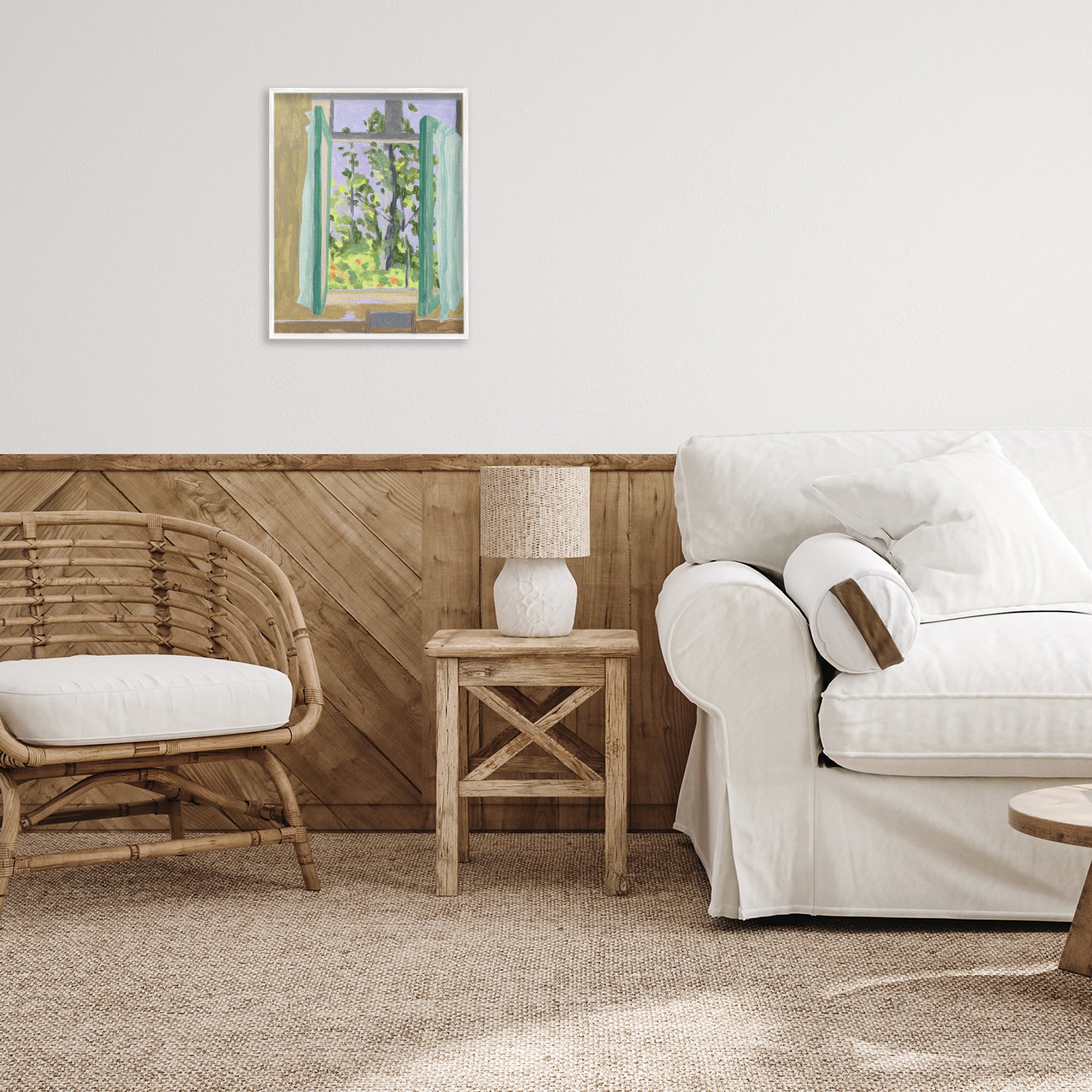 A Seat For Spring White Framed Giclee Art, design by Melissa Wang