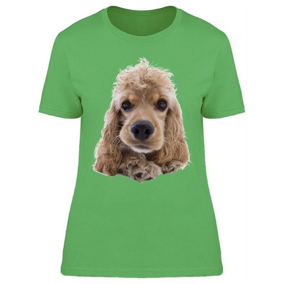 Spaniel Face Closeup T-Shirt Women -Image by Shutterstock, Female XX-Large
