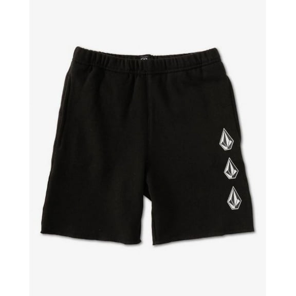 Volcom Little Boys Black Iconic Stone Fleece Shorts, XL
