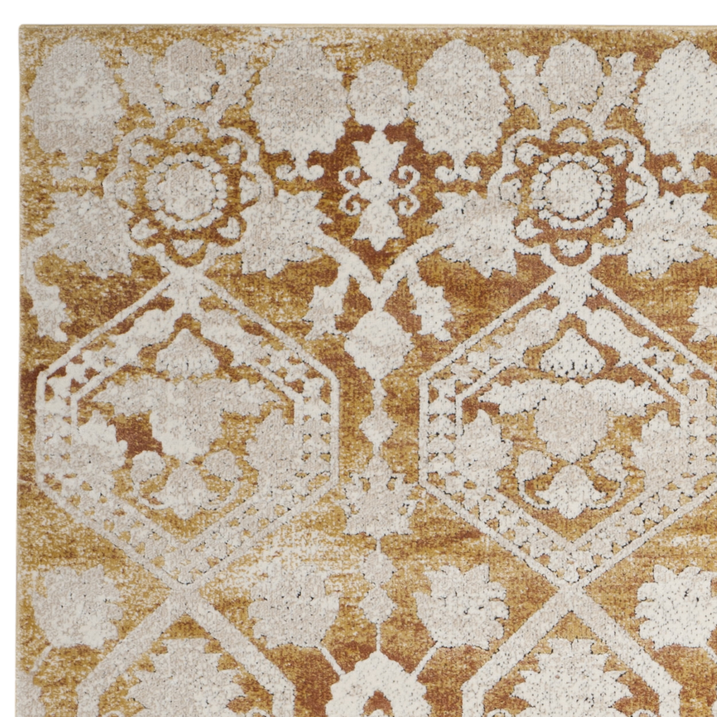 SAFAVIEH Palermo Kelleh Faded Transitional Area Rug, Gold/Beige, 9' x 12'