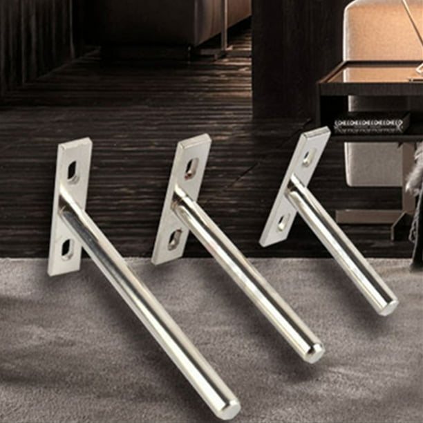 10 x Concealed Floating Hidden Wall Shelf Support Hidden Metal Brackets