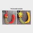 thumbnail image 1 of Antique Alloy Copper Coin Five Emperors Money Key Chain - Carved Gourd Chinese Knot Car Pendant - Door To Door Mahogany Gourd Pendant Key Chain, 1 of 5