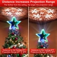thumbnail image 2 of Christmas Star Tree Topper, Double Sided Tunnel Mirror Surface, 12 Lighting Modes, Built-in 6 Projected Patterns, Multi-color Light, 2 of 7