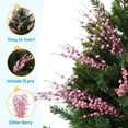 thumbnail image 3 of Tallos de bayas artificiales con purpurina rosa, 12 unidades, 43 cm, Joiedomi, 3 of 9