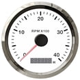 thumbnail image 1 of Boat Tachometer Engine Stainless Steel Bezel Hour Meter LCD Display With M16 M18 Sensor For Car Motorcycle 3k 4k 8k RPM ,Easy to Calibrate, 1 of 7