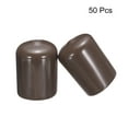 thumbnail image 2 of Uxcell Screw Thread Protectors End Caps Vinyl 50 Pcs 19mm Brown, 2 of 5