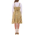 thumbnail image 3 of VESTIDO CON TIRANTES CHIC INSPIRE Vestido Midi A-Line Cuello Cuadrado Patrón de Cuadros Retro L Amarillo, 3 of 6